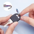 thumbnail image 4 of 4 Styles Rainbow Colours Titanium Alloy Split Key Rings 15.5-20mm Double Loops Jump 8pcs Rings Side Pushing Split Ring for Key ID Tags Car Keys Collar Tag Organization Jewelry Attachment 1 colorful, 4 of 6