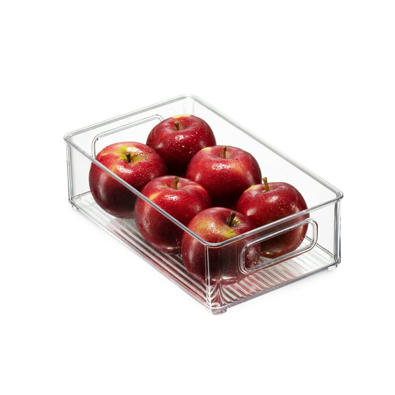  Set Of 6 Snack Organizer for Pantry – Food Organization and  Storage Clear Bins w Removable 3 Dividers, Acrylic Fridge/Refrigerator  Organizers, for Kitchen, Cabinets, Snacks, Packets, Sauce, Pouches: Home &  Kitchen