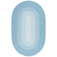 thumbnail image 4 of SAFAVIEH Braided Evangeline Bordered Machine Washable Reversible Area Rug, Aqua, 7' x 7' Round, 4 of 10