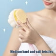 thumbnail image 4 of HongHeng Shower Body Brush,Soft Bristles and Loofah Long Handle Back Scrubber Bath Mesh Sponge for Skin Exfoliating Bath,Massage Bristles Suitable for Wet or Dry,Men and Women, 4 of 6