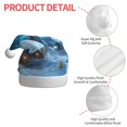 thumbnail image 4 of KLL Christmas Hats for Adults Plush Mountain Cottage In Snow Print Santa Hat Xmas Fluffy Santa Claus Hat for Women Men, 4 of 6
