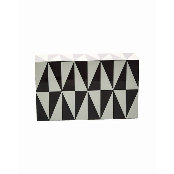 Jonathan Adler Medium Op Art Lacquer Box, Black