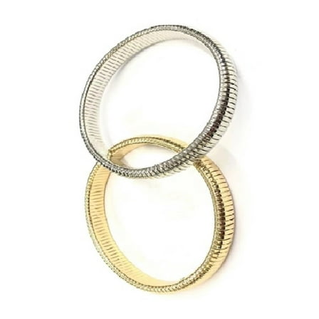 Time and Tru Silver and Goldtone Omega Bracelet Set, 2 Pieces