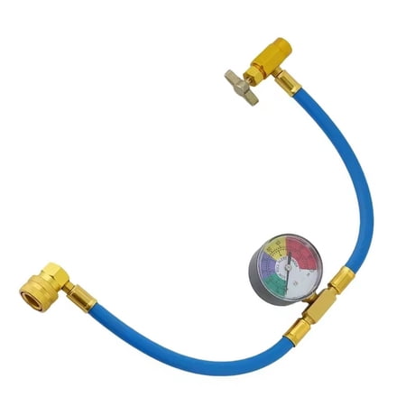 ROVTECT R134A R12 R22 A/C Refrigerante Open Valve Charging Pipe Gauge Kit R134A Air Conditioning Recharge Hose Screw-On Charging Connect