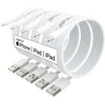 thumbnail image 1 of 5 Packs 1M Phone Cable Fast Charger Cable USB Cord -White, 1 of 8