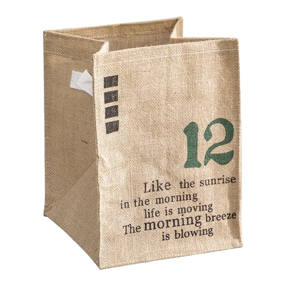 Foldable Jute Storage Bag Organizer | Open Top for Quick Access | Durable Canvas & Waterproof PE Layer | Space-Saving Design | Clothes & Household Sundries | Easy to Clean