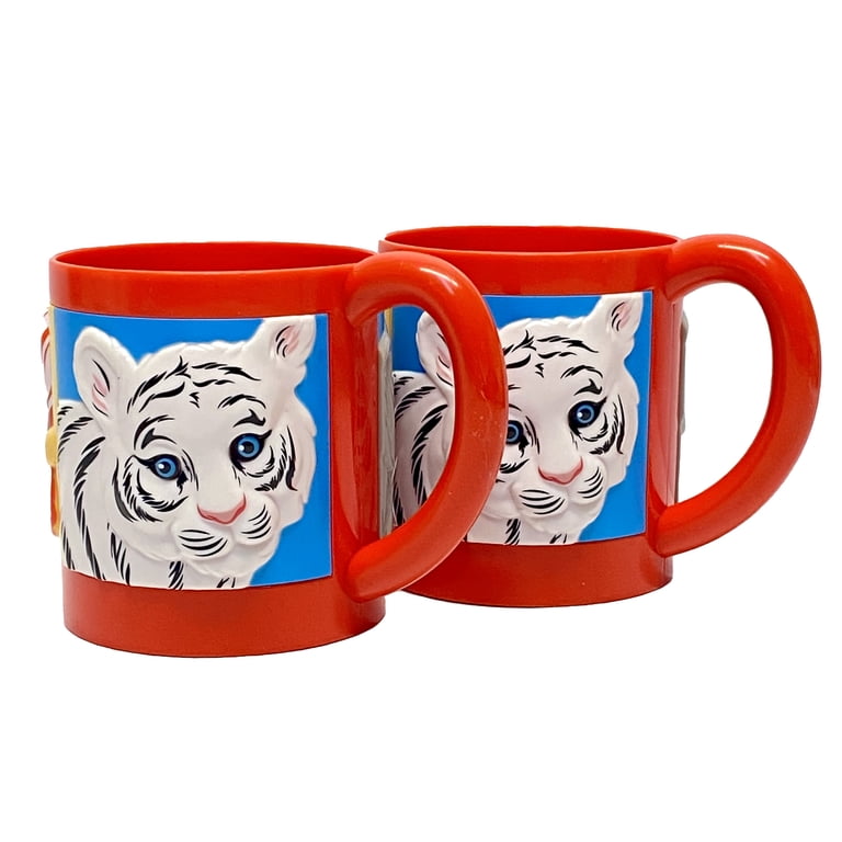 Lot De 2 Mugs Arcopal Vintage - Motifs Clown Et Éléphant, Rétro Et Colorés, Pour Collectionneurs