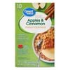 Great Value Apples & Cinnamon Instant Oatmeal, 1.23 oz, 10 Packets