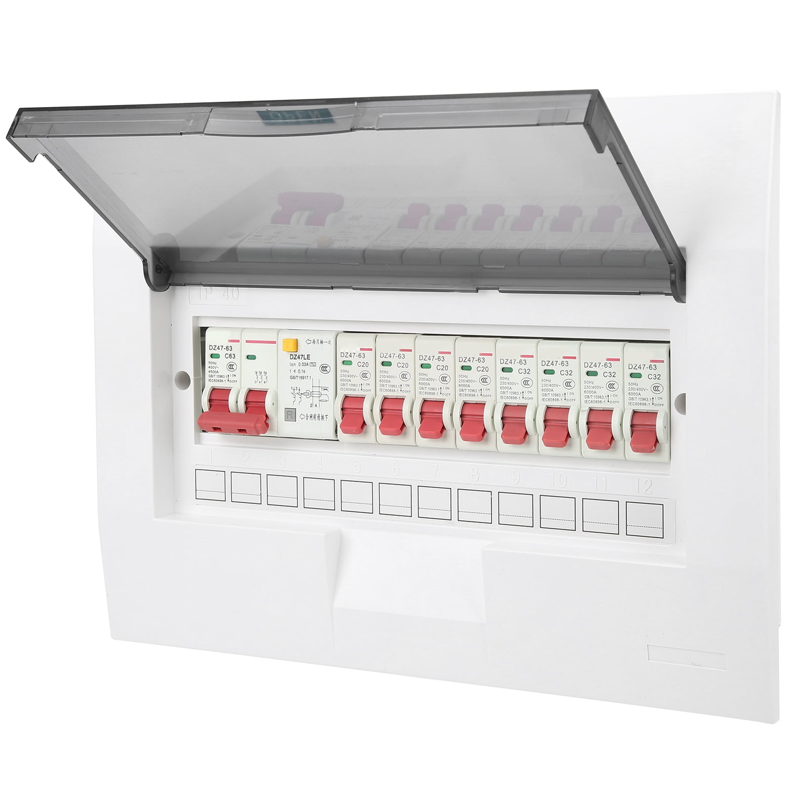 Distribution Protection Box, 8 Way FlameRetardant Power Distribution