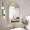 Gold, variant on FKWIN Gold Arched Medicine Cabinet with Mirror, Wall Mounted Bathroom Storage Organizer, Aluminum Framed, Adjustable Glass Shelves, 20x32 in