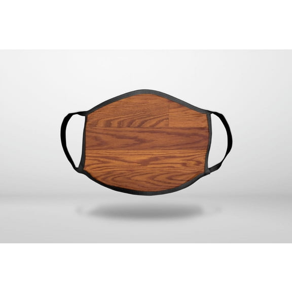 Dark Wood Floor Print - 3-Ply Reusable Soft Cloth Face Covering, Unisex, Cotton Inner Layer