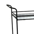 thumbnail image 2 of Joy 31 Inch Mirrored Plant Stand, 3 Tiers Cart, Caster Wheels, Black Metal, 2 of 2