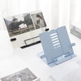 thumbnail image 3 of Rongfmy Book Stand Holder with Page Paper Clips for Reading Rest, Cookbooks, Recipes, Sky Blue A, 3 of 8