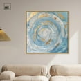 thumbnail image 3 of Golden Flux I Canvas Blue Abstract Art by Art Remedy, Gold Frame, 40" x 40", 3 of 7