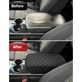 thumbnail image 7 of KBH Center Console Cover for 2015-2020 Ford Edge, Middle Console Lid Protector Cushion Pad, Black Leather Trim Interior Accessories, 7 of 7