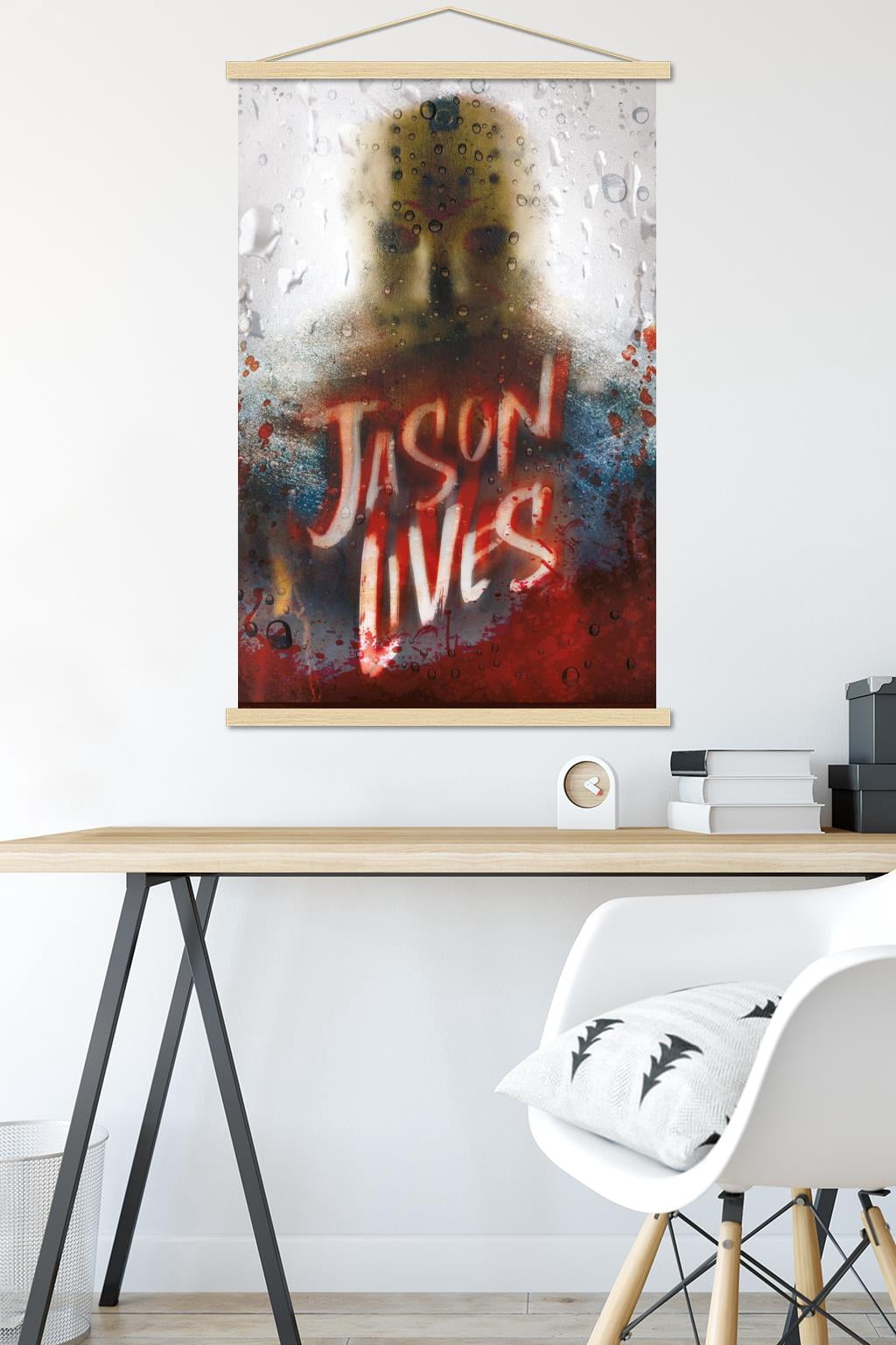 Friday The 13th - Jason Lives Wall Poster with Wooden Magnetic Frame, 22.375" x 34"