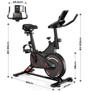 Stationary Exercise Bike, Cycling Bike for Home 265 Lbs Weight Capacity, Comfortable Seat Cushion and LCD Monitor
