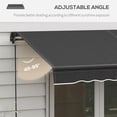 thumbnail image 5 of Retractable Awning 10x8 ft Dark Gray UV Protection Sunshade Shelter for Deck Balcony Yard Easy Setup Durable, 5 of 7
