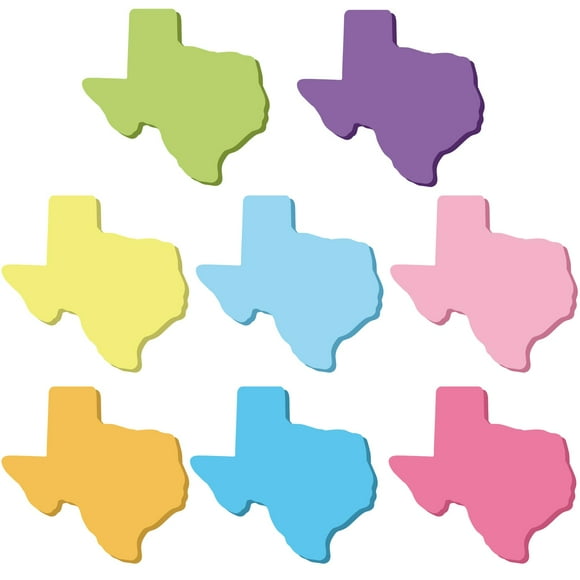 Notas adhesivas Gilprop con forma de Texas, 8 blocs, 240 hojas