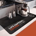 thumbnail image 5 of Coffee Mat for Countertop, 16" x 20" Large Absorbent Coffee Bar Mat, Hide Stains Dish Drying Mat for Kitchen, Coffee Station Decor, Life Happens Coffee Helps, 5 of 8