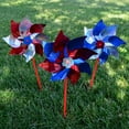 thumbnail image 3 of In the Breeze 2863 - Patriot Sparkle Pinwheel 8PC, 8" Colorful Patriotic Mylar Pinwheels, 3 of 6