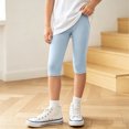 thumbnail image 2 of OJSFQUFP Girls' Pants Cropped Pants Summer Thin Breathable Versatile Slim Fit Casual Pants Pants Kids, 2 of 9