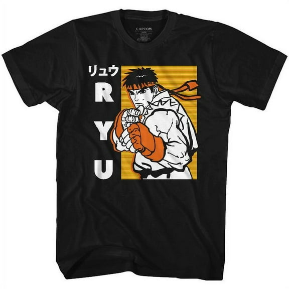 Street Fighter Ryu Black Adult T-Shirt 5Xl