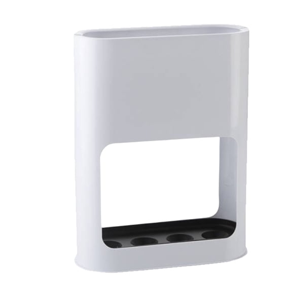 Billuyoard Paraguas de lluvia ABS, soporte de suelo antideslizante, 4 ranuras, sala de estar, balcón, puerta, soporte de almacenamiento, Base con Almacenamiento y organización del hogar Blanco
