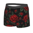 thumbnail image 2 of Wukai Roses Print Men’s Underwear Breathable Boxer Briefs,&nbsp;Moisture Wicking & Breathable-Small, 2 of 7