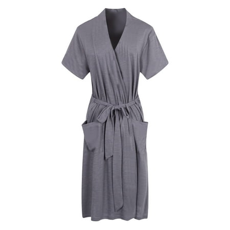 

Richie House Women s Short Sleeve Cotton Bathrobe Robe RHW2753