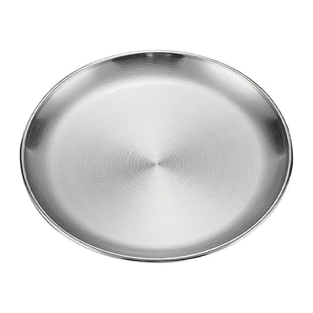 Stainless Steel Thickened Barbecue Plates, Disc, Cake Plates, Western Dessert Plates