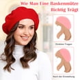 thumbnail image 2 of Unatoiry Solid Color Beret Hat Versatile Addition To Outfit Woman Bonnet Cap Hats For Women Winter Hats Caps Milk White, 2 of 6