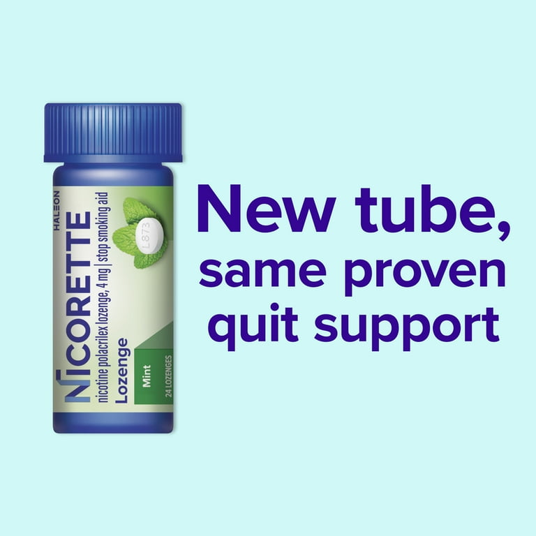 tobacco lozenges Nicorette Nicotine Lozenges, Stop Smoking Aids, 4 Mg, Mint, 72 Count