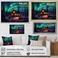 thumbnail image 4 of Designart "Nursery Adorned with Colorful Cute Animals II" Landscapes Framed Wall Art Decor - Traditional Green Northern Lights Hallway Framed Wall Art Decor, 4 of 6