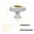 thumbnail image 6 of 4 PCS Bees Pattern Crystal Glass Round Cabinet Knob Drawer Pull Handle Glowing in The Dark for Kitchen, Cupboard, Dresser, Wardrobe, etc, 6 of 7