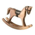 thumbnail image 5 of Wooden Rocking Horse Rocking Craft Art Tabletop Ornament Statue Wear Resistant Wood for Office Home Fireplace Decor, 5 of 9