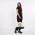 thumbnail image 3 of HIFA Initial Tote Bag for Women, Personalized Canvas Tote Bag - Two-Tone, Zipper Closure, Inner Pocket, Organic Cotton, Sturdy - Multipurpose Shoulder Bag Suitable for Shopping, Grocery, Beach, Travel, 3 of 5