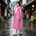 thumbnail image 6 of Thickened EVA Rain Poncho for Adults, Reusable Waterproof Raincoat with Hood, Portable Outdoor Rain Gear for Hiking Cycling Commuting, Unisex Cape-Style Rain Cape, 6 of 6