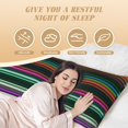 thumbnail image 3 of KLL Colorful Stripes Pattern Long Body Pillow Cover,20x60 Body Pillow Cases,Soft Brushed Microfiber Invisible Zipper Design-Pillow core not included, 3 of 7