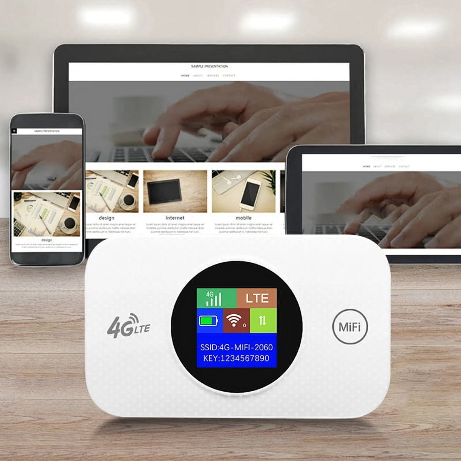 2X MF968 4G WIFI Hotspot 4G SIM WIFI Router with Sim Card Slot 4G Mini LTE Router Travel WiFi Router 3000mah 150mbps