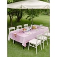 thumbnail image 4 of Outdoor Tablecloth with Umbrella Hole for Patio/Picnic/Party/Camping, Pink Summer Coastal Waterproof Table Cloth Rectangle Table Cover Washable, Modern Ocean Waves Starfish Shell (60"x 84"), 4 of 8
