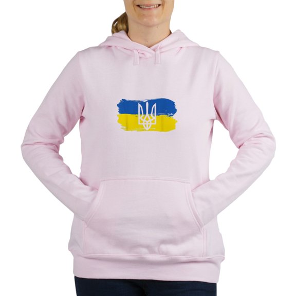 CafePress - I Stand With Ukraine Flag Emblem Map Pa Sweatshirt - Women's Hooded Sweatshirt