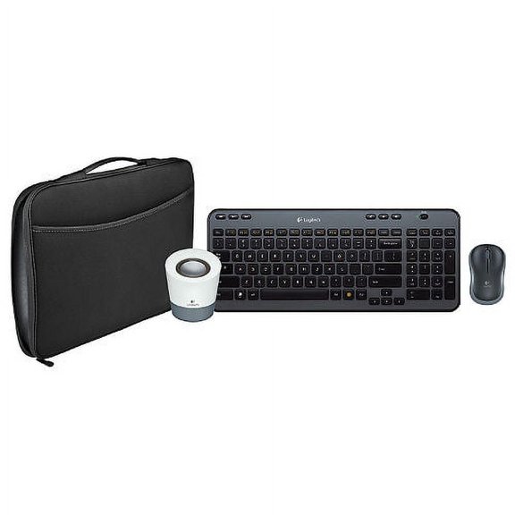 Logitech Notebook Essentials Kit - Sleeve, Speaker, Wireless Keyboard & Mouse