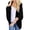 Black, variant on Women Open Front Batwing 3/4 Sleeve Solid Plain Chiffon Kimono Cover Up Lightweight Summer Beach Swim Daily Sun Protection Casual Layering Outer Topper Black L