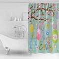 thumbnail image 2 of Shower Curtain Waterproof Shower Curtain for Bathroom,Bathtub,Shower, Easter Eggs Tree Branch Flowers Shower Curtain Set with Hooks for Home Decoration 72x72 Inch, 2 of 6