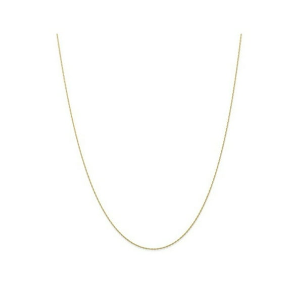 10 Karat Yellow Gold Cable Rope Chain 18 Inch Chain .5mm
