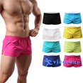 thumbnail image 1 of B-BMen´s Solid Color Slim Fitted Jogging Active Shorts, Gym Training Loungepangjing, 1 of 3