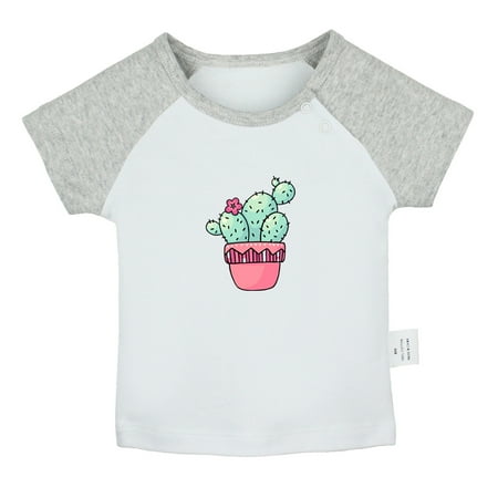 

Nature Cactus Pattern T shirt For Baby Newborn Babies T-shirts Infant Tops 0-24M Kids Graphic Tees Clothing (Short Gray Raglan T-shirt 18-24 Months)