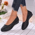 thumbnail image 4 of DIVVce Lace Embroidery Wedge Flats For Women Slip On Comfortable Breathable Casual Footwear, 4 of 8