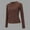 Coffee, variant on Womens Thermal Shirt Long Sleeved Base Layer Winter Warm Solid Color Slim Fit Versatile Inner Shirt For Women